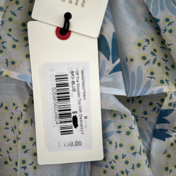 TED BAKER Trisia Floral-print off-the-shoulder woven top - Picture 5 of 8